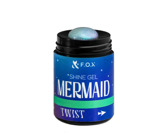 F.O.X. Shine Gel, Mermaid #002, 20 ml. Гель для моделювання та укріплення, з шимером #2