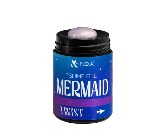 F.O.X. Shine Gel, Mermaid #004, 20 ml. Гель для моделювання та укріплення, з шимером #2