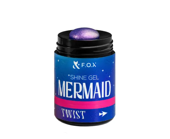F.O.X. Shine Gel, Mermaid #005, 20 ml. Гель для моделювання та укріплення, з шимером #2