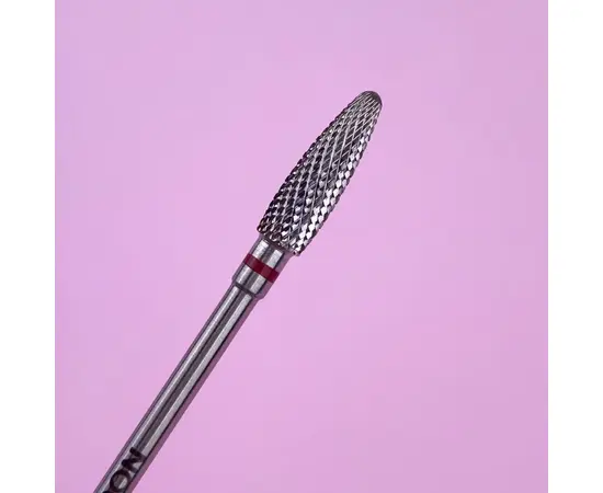 LUNAmoon. Carbide nail bit, corn, Soft Red, 4 mm. Фреза твердосплавна потоншена "Кукурудза", червона #3