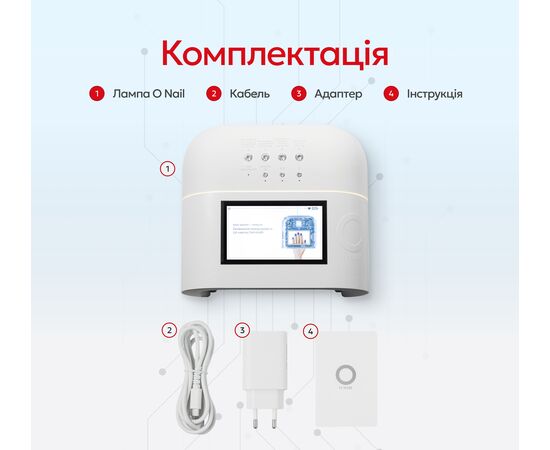 ONAIL. Artificial Intelligence Nail Lamp, White. Лампа зі штучним інтелектом, біла #13