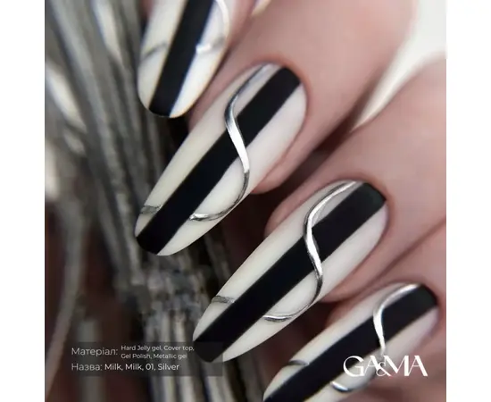 GA&MA. Metallic Gel, Silver, 5 g, металева гель-фарба, срібло #4