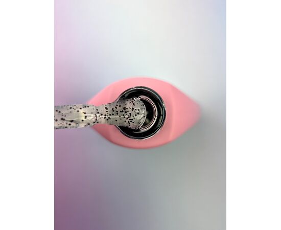 You Are Cute. Easy Peasy Top Coat, #2, 5 ml, прозорий топ з чорними часточками #2