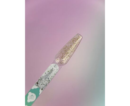 You Are Cute. Easy Peasy Top Coat, #3, 5 ml, прозорий топ з золотою поталлю #3