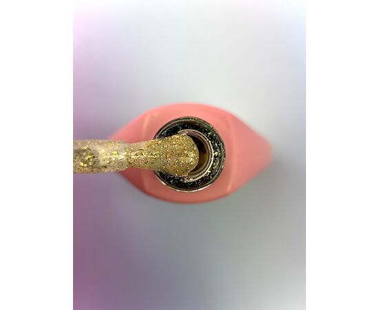 You Are Cute. Easy Peasy Top Coat, #3, 5 ml, прозорий топ з золотою поталлю #2