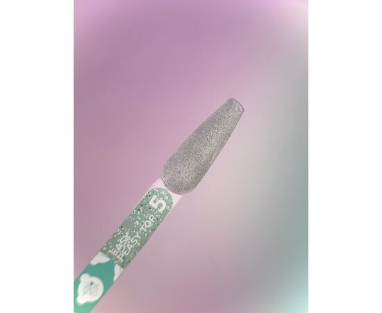 You Are Cute. Easy Peasy Matte Top Coat, #5, 5 ml, матовий топ зі срібним шимером #3