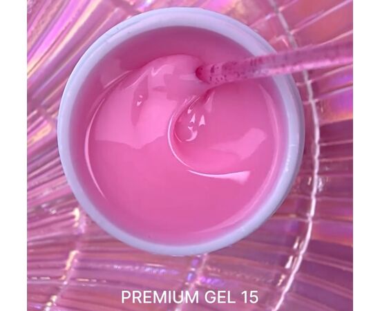 УЦІНКА / LUNAmoon. Premium Builder Gel #15 Delicate pink, 15 ml, гель моделюючий, ніжно-рожевий #3