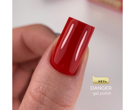 HEYLOVE. Gel Polish, DANGER, 15 ml, гель-лак, червоний #4