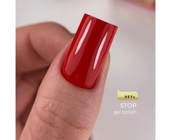 HEYLOVE. Gel Polish, STOP, 15 ml, гель-лак, класичний яскравий червоний #3