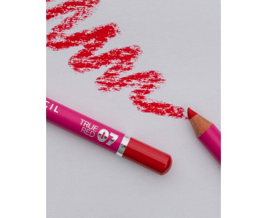 ZOLA. Lip Pencil, #07, True Red. Олівець для губ, червоний #2