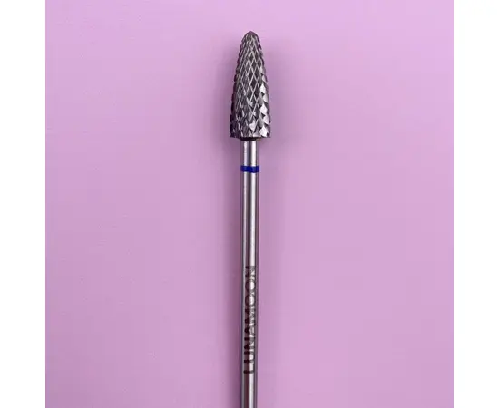LUNAmoon. Carbide nail bit, corn, Balance Blue, 5 mm. Фреза твердосплавна потоншена "Кукурудза", синя #2