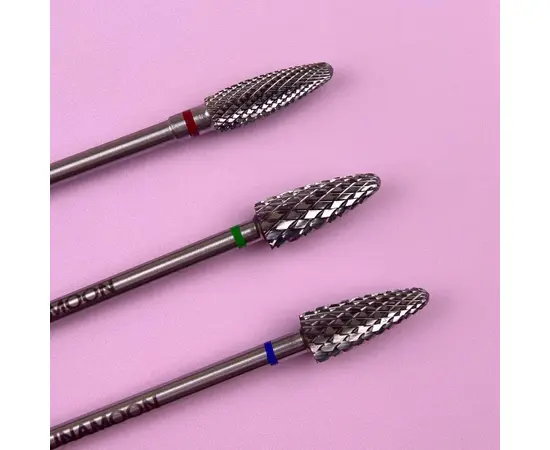 LUNAmoon. Carbide nail bit, corn, Balance Blue, 5 mm. Фреза твердосплавна потоншена "Кукурудза", синя #4