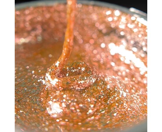 УЦІНКА / NOTN Гель-лак Platinum №03, 12 ml, персиковий зі щільною металевою поталлю #2