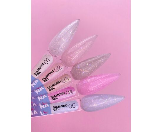 УЦІНКА / LUNAmoon. Diamond Builder Gel #5, 15 ml, гель для нарощування з блискітками #5