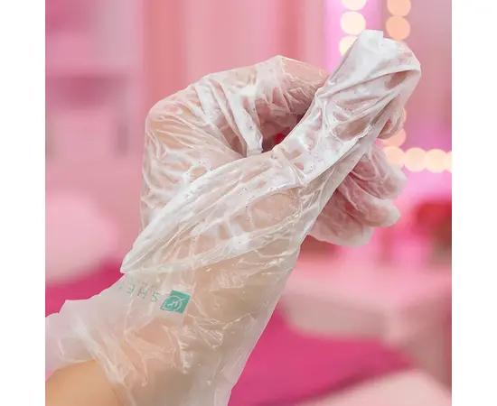 SHELLY. SET. Cream Gloves for manicure, 25 pcs. Набір кремових рукавичок, 25 шт. #6