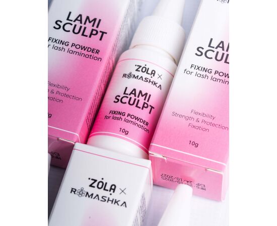 ZOLA x Romashka. Fixing Powder for lash lamination, LamiSculpt, 10 g. Фіксуюча пудра для ламінування вій #4
