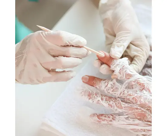 SHELLY. SET. Cream Gloves for manicure, 10 pcs. Набір кремових рукавичок, 10 шт. #5