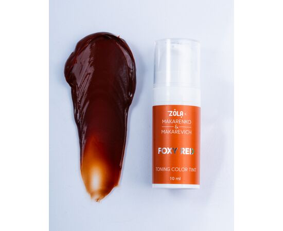 ZOLA x Makarenko x Makarevich. Eyebrow Toning Color Tint, Foxy Red, 10 ml. Тонуюча фарба для брів, рудий #3