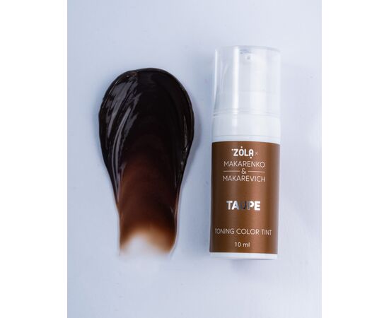 ZOLA x Makarenko x Makarevich. Eyebrow Toning Color Tint, Taupe, 10 ml. Тонуюча фарба для брів, нейтральний русий #3