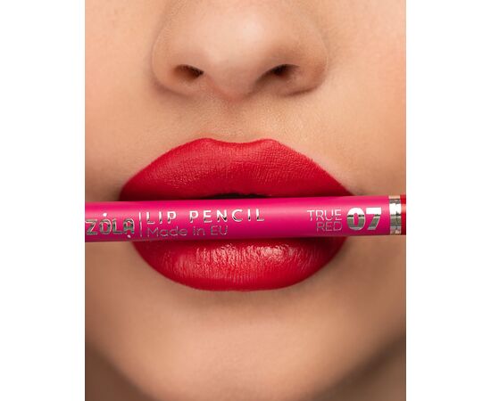 ZOLA. Lip Pencil, #07, True Red. Олівець для губ, червоний #4