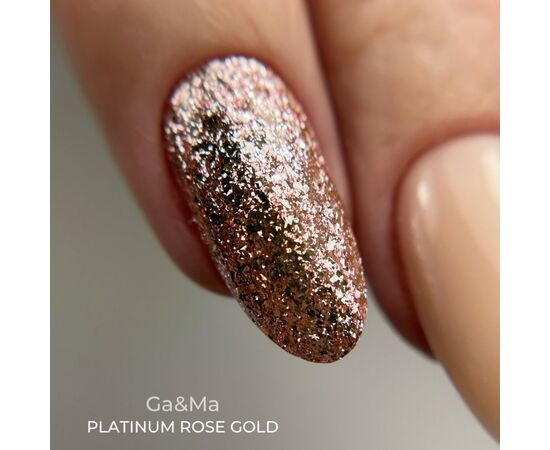 УЦІНКА / GA&MA. Platinum ROSE GOLD, 5 g, Гель для дизайну, рідка поталь ( попередня упаковка) #2
