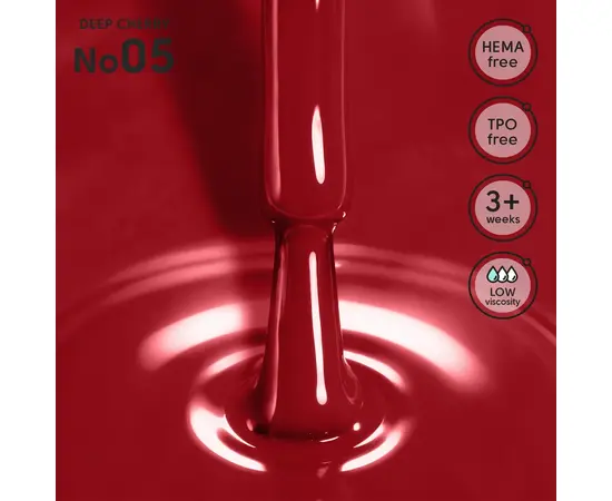 SHELLY. Gel Polish #05, Deep Cherry, 12 ml. Гель лак #2