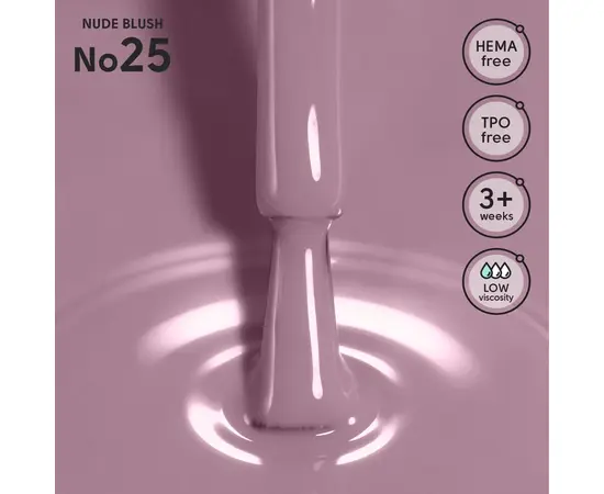 SHELLY. Gel Polish #25, Nude Blush, 12 ml. Гель лак #2