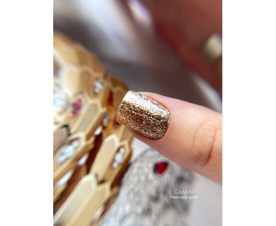 УЦІНКА / GA&MA. Platinum GOLD, 5 g, Гель для дизайну, рідка поталь ( попередня упаковка) #2