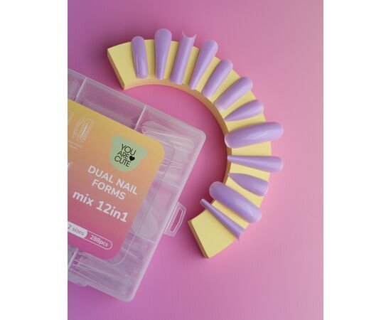 You Are Cute. Top nail forms, mix. Набір верхніх форм для нарощування нігтів 12в1 #15