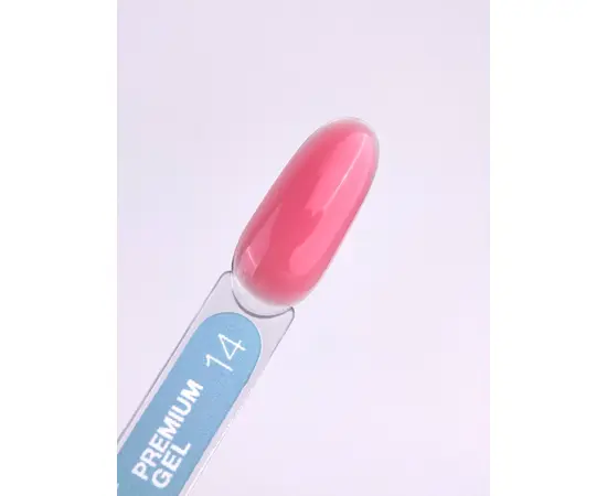 LUNAmoon. Premium Builder Gel #14 Rose pink, 100 ml, гель моделюючий, червоно-рожевий #3