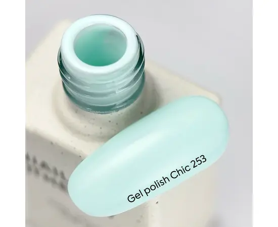 NOTD. Gel Polish, Chic, #253, 10 ml. Гель-лак, пастельно-бірюзовий #2