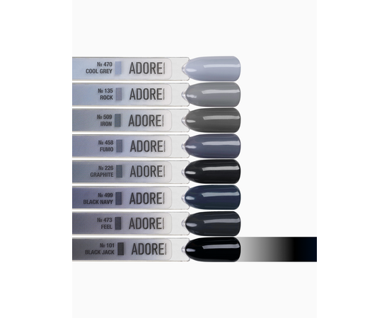 ADORE. Gel Polish, #101, Black Jack, 12 ml. Гель-лак, чорний #4