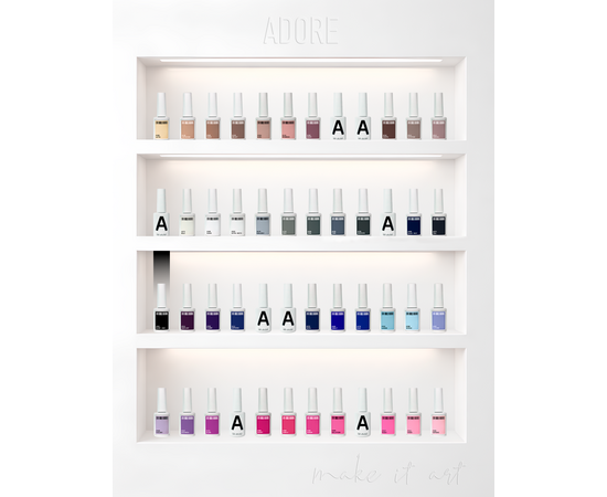 ADORE. Gel Polish, #101, Black Jack, 12 ml. Гель-лак, чорний #5