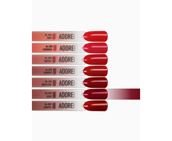 ADORE. Gel Polish, #103, Goji, 12 ml. Гель-лак, темно-червоний iз вишневим пiдтоном #4