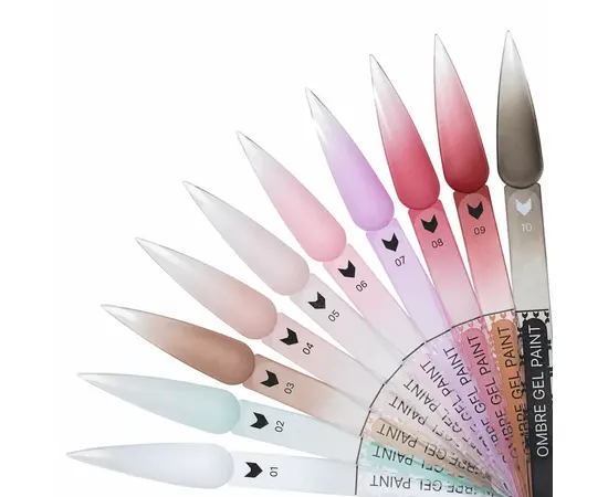 F.O.X. Ombre Gel Paint #006, 5 ml. Кольорова гель-фарба для омбре #3