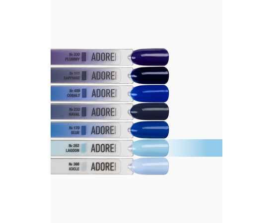 ADORE. Gel Polish, #262, Lagoon, 12 ml. Гель-лак, блакитний #3