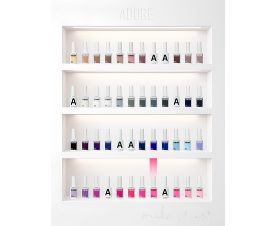 ADORE. Gel Polish, #309, Jellyfish, 12 ml. Гель-лак, кислотний рожевий #5
