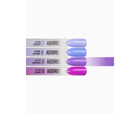 ADORE. Gel Polish, #327, Wisteria, 12 ml. Гель-лак, пурпурний #4