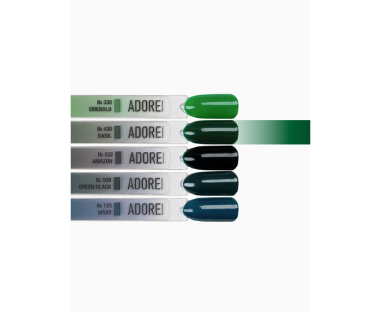 ADORE. Gel Polish, #430, Basil, 12 ml. Гель-лак, холодний темно-зелений #4