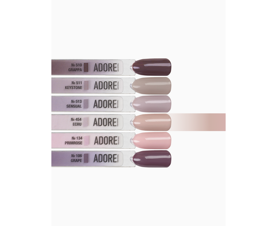 ADORE. Gel Polish, #454, Ecru, 12 ml. Гель-лак, пшеничний бежевий #4