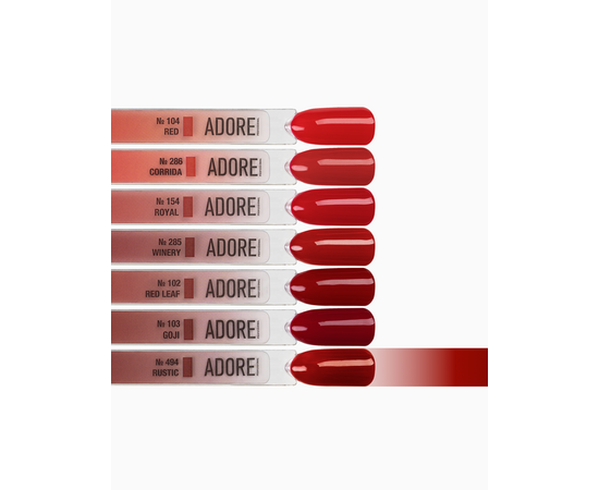 ADORE. Gel Polish, #494, Rustic, 12 ml. Гель-лак, бордово-червоний #5