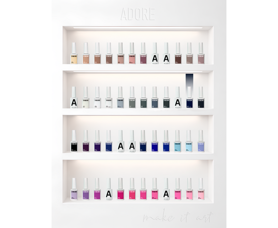 ADORE. Gel Polish, #499, Black navy, 12 ml. Гель-лак, синьо-чорний #5