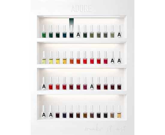 ADORE. Gel Polish, #500, Green black, 12 ml. Гель-лак, темний бутилочно-зелений #5