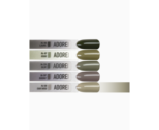 ADORE. Gel Polish, #506, Oak moss, 12 ml. Гель-лак, світлий сріблясто-оливковий #4