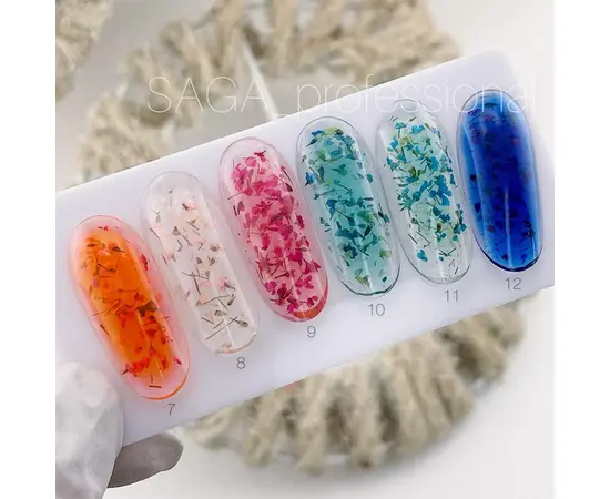 SAGA. Flower Gel, 5 ml, #09. Гель з сухоцвітами #6