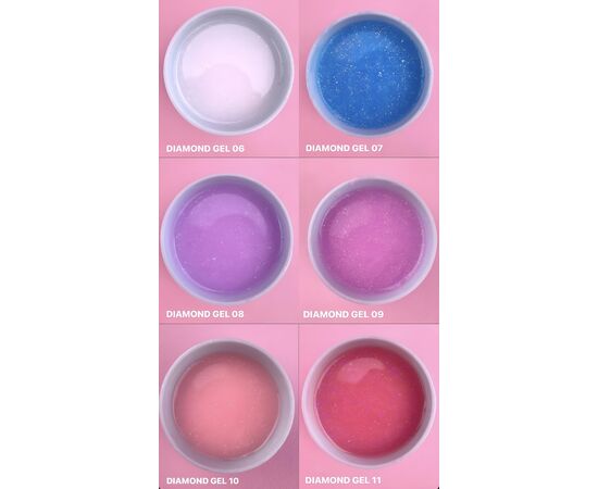 УЦІНКА / LUNAmoon. Diamond Builder Gel #9, 15 ml, гель для нарощування з блискітками #5