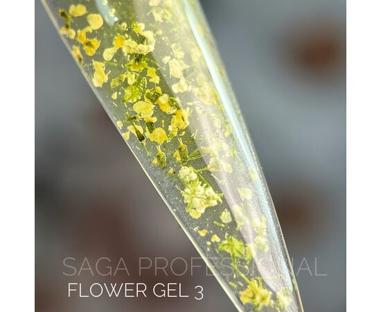 SAGA. Flower Gel, 5 ml, #03. Гель з сухоцвітами #2