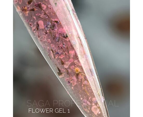 SAGA. Flower Gel, 5 ml, #01. Гель з сухоцвітами #2