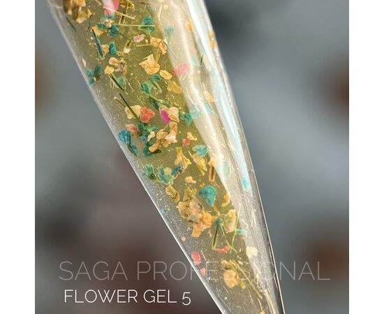 SAGA. Flower Gel, 5 ml, #05. Гель з сухоцвітами #2