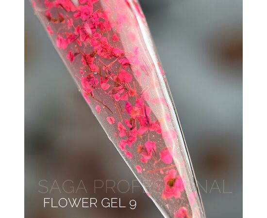 SAGA. Flower Gel, 5 ml, #09. Гель з сухоцвітами #2